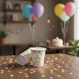 Vasos de papel ondulados Unicorn de 9 oz desechables con asa para café caliente, paquete de 120 unidades - Product Image 2