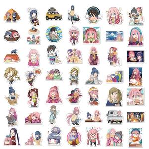 50 autocollants amusants d'anime Nadeshiko Kagamihara <span class=keywords><strong>Yuru</strong></span> Camp Laid Back Camp - Product Image 5