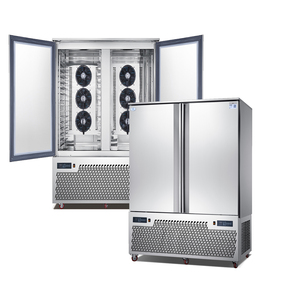 Congélateur électrique grande capacité 30 plateaux Congélation des aliments Congélateur vertical en acier inoxydable Congélateur à choc 2 portes - Product Image 1