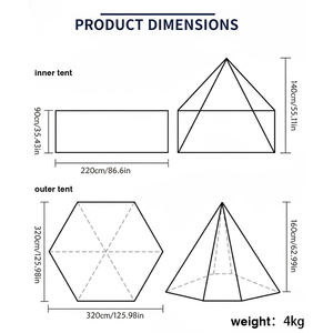 เต็นท์อุ่นพร้อมช่องสำหรับเตาซาวน่า เต็นท์อุ่นพร้อมช่องสำหรับเตาซาวน่า สำหรับ 1 คน เต็นท์อุ่นพร้อมช่องสำหรับเตาซาวน่า สำหรับ 1-2 คน น้ำหนักเบา - Product Image 2