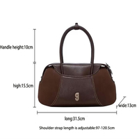 Style niche design rétro sac Femme bandoulière simple épaule portant grand sac de baseball