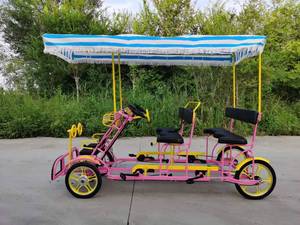 <span class=keywords><strong>Bicicletta</strong></span> Tandem <span class=keywords><strong>a</strong></span> Pedali di Lusso OEM per <span class=keywords><strong>4</strong></span> Persone, <span class=keywords><strong>4</strong></span> <span class=keywords><strong>Ruote</strong></span>, Sedile per Turismo e Visite Guidate per Adulti - Product Image 5