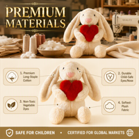 Mignon Grand Lapin Coeur Oreiller Coussin Doux Coton Maison Dossier Jouet En Peluche Cadeau Griffe Machine Coin Arcade Coin Machine
