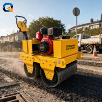 Rouleau compact vibrant à tambour unique QS600D, direct usine, avec moteur Changchai, pour la construction d'asphalte et de terrains.