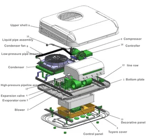 Vrdames-mini refroidisseur d'air, climatiseur de stationnement, pour bus, voiture, van, 12v 24v