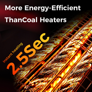 Calentador Eléctrico de Patio de Cuarzo para Exteriores, Diseño Moderno, 1800W - Product Image 3