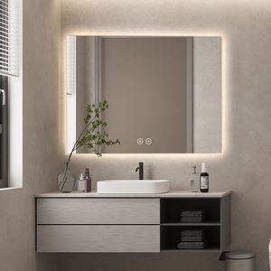 מסגרת אקריליק מלבנית קיר מראה חכם רכוב אמבטיה יהירות עם מראה - Product Image 5