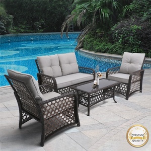 Classique Antique Jardin Extérieur Patio <span class=keywords><strong>Balcon</strong></span> Commerciale D'hôtel Salon Canapé Canapé avec Coussins - Product Image 4