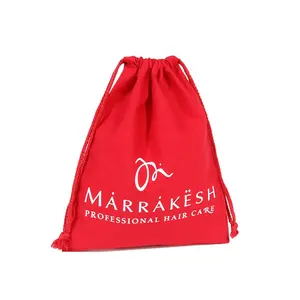 Logotipo personalizado Venda Quente Reutilizável Algodão Linho Drawstring Tote String Bag Com Impressão