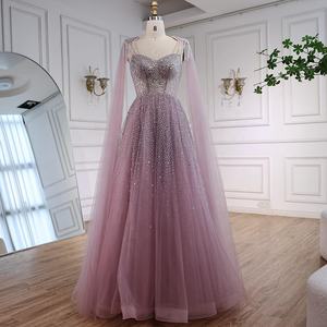 Serene Hill La73072 Pinkmouwloze A-Line Avondjurken Met Riem Bruidsfeestjurken Voor Dames 2025 - Product Image 5