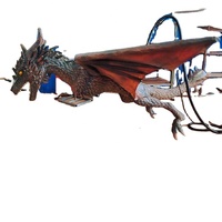 Simulation grandeur nature Animatronic Fly Dragon Statues parc d'attractions grandeur nature robot dragon Animatronic Dragon Modèle