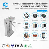 Système de contrôle d'accès RFID ACS AUTO, lecteurs de cartes de membre, fonction anti-tailgating, tourniquet trépied en acier inoxydable 304