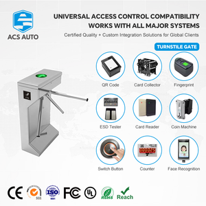 As ऑटो Rfid एक्सेस कंट्रोल सिस्टम सदस्यता कार्ड रीडर विरोधी-टेलिंग फ़ंक्शन 304 स्टेनलेस स्टील ट्रिपोड टर्नस्टिल गेट - Product Image 1