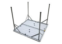Table pliante carrée en plastique de 86 cm, blanche, portable, idéale pour le poker et les expositions, directement de l'usine