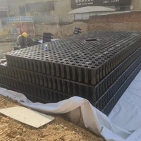 Module géocellulaire en plastique pour eaux pluviales, conception intégrée, construction facile pour système de drainage