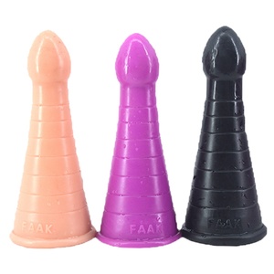 FAAK 19cm Long Sex Toys Erotic Toys Christmas Hat Shape Sex Toy Anal Plug FAAK <b>Dildo</b> Prono Penis - Product Image 1