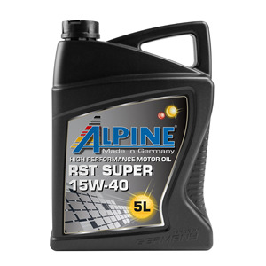 Huile moteur haute performance Alpine RST Super 15W-40 5L, fabriquée en Allemagne, lubrifiant moteur - Product Image 1