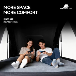 เต็นท์หลังคารถทรงสามเหลี่ยม ADA OVERLAND รุ่น Slim Hard Rooftop Tent ดีไซน์ ABS แบบรวมติดตั้งง่าย กันฝน สำหรับการตั้งแคมป์บนรถยนต์ - Product Image 5