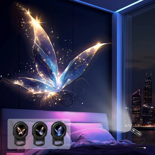 Star Sky Ocean Moon Projector Night Light, Creative LED Ambient Projection Lamp Background Photo Light for Bedroom Decoration