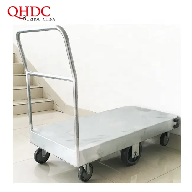 Heavy Duty Industrial Metal Warehouse Cargo Trolley supermarket warehouse cart platform trolleys