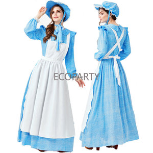 Disfraz de Laura Ingalls Wylde de <span class=keywords><strong>la</strong></span> Casa de <span class=keywords><strong>la</strong></span> Pradera para Mujer, Carnaval, Halloween, Estilo Pionero, Vestido de Fiesta de Disfraces - Product Image 6