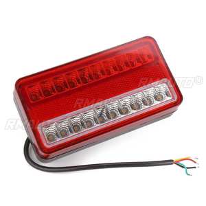 2x Feux arrière de tracteur 12V-80V, feux arrière de remorque de bateau, feux de freinage et clignotants pour camion, camping-car, caravane, réflecteur rouge ambre - Product Image 4