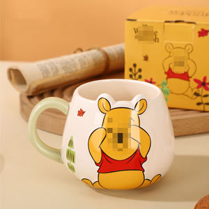 Carino cartone animato grande pancia pentola vincente decorazione porcellana ceramica tazza di caffè-grande capacità lavastoviglie a microonde regalo di affari per - Product Image 3