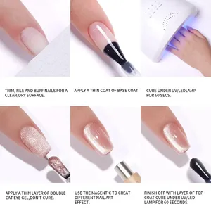 Gel de Uñas Efecto Ojo de Gato de 9 Colores, Alta Saturación, Popular, Semisólido, en Envase, para Uso Profesional en Salones de Uñas - Product Image 6