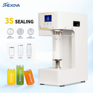 Mới tự động không xoay chai có thể niêm phong máy cho trà bong bóng nước giải khát 330ml 500ml Soda nhôm Jar cup PET có thể niêm phong - Product Image 1