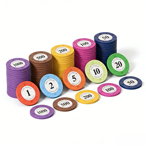 Jetons de poker PS de qualité supérieure, directement de l'usine, pour les clubs de casino et les jeux de Texas Hold'em - Product Image 1