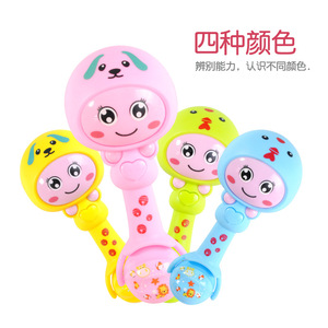 Mordedor de plástico con sonajero y ritmo musical de dibujos animados para bebés de 0 a 24 meses, juguete unisex - Product Image 2