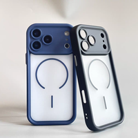 Coque de téléphone magnétique transparente mate avec dissipation thermique pour iPhone 17 Air 16 15 14 13 12 11 Pro Max Plus
