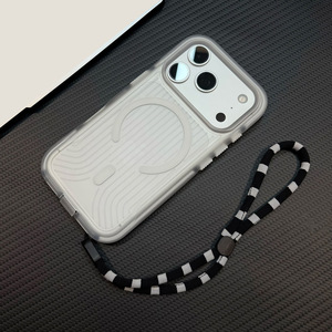 <strong>TE</strong> TPU Magnetic Mobile Phone Case Lanyard Frosted Corrugated Pattern for 17PROMAX New Fashion Ins Style - Product Image 6