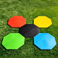 Tapis de repère octogonal plat pour l'entraînement au football et au tennis - Matériau en élastomère thermoplastique pour une utilisation multisports