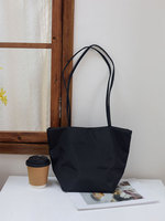 Sac fourre-tout en nylon de style coréen avec doublure en polyester, fermeture magnétique, grande capacité, sac panier et sac à bandoulière pour femme