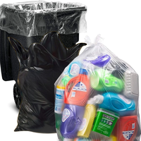 Sacs poubelle en plastique épais de grande taille, personnalisables en couleur, noirs, résistants, 40, 55, 60, 95 gallons