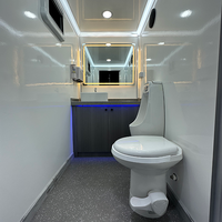 Toilettes publiques portables de luxe VIP pour l'extérieur, remorque de toilettes mobiles à vendre, toilettes bon marché à vendre