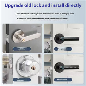 Serrures de porte intelligentes à empreintes digitales, entrée sans clé, serrure de porte électrique biométrique, contrôle à distance par application, serrure de porte intelligente Wifi - Product Image 4
