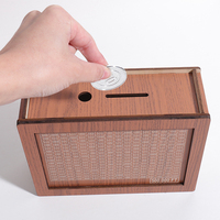 Tirelire en bois personnalisée en forint hongrois, boîte à épargne avec numéro FT, cadeaux originaux, décoration de la maison, tirelire