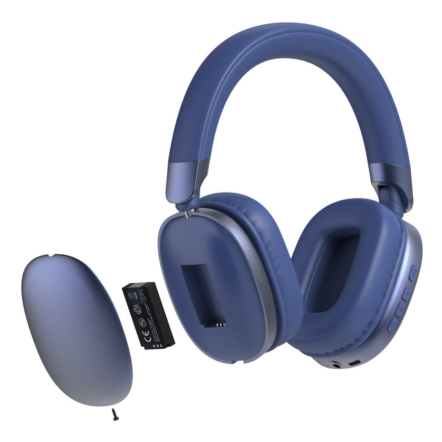Oem/Odm Adjustable Headset With Mic Over-Ear Wireless Bluetooth Headphones With Replaceable Battery