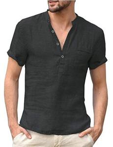 Camisas de algodón y lino para hombre Tela sostenible y tecnología antiestática Tamaños personalizados al por mayor - Product Image 3