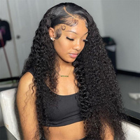 Perruque Lace Front Transparente Cheveux Brésiliens Remy de Haute Qualité à Prix Abordable, Ondulation Water Wave avec Baby Hair pour Femmes
