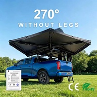 Qualité commerciale 270 °   Auvent latéral de voiture sans pieds, robuste, imperméable, pour pick-up et SUV, avec certification CE RoHS