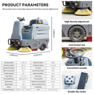Balayeuse électrique avec cabine - Tricycle balayeuse A13 de Chine pour le nettoyage des routes, des chantiers de construction <span class=keywords><strong>et</strong></span> des entrepôts - Product Image 6