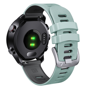 เพลิดเพลินไปกับสายนาฬิกาซิลิโคน20มม. สองสีสำหรับ Garmin Forerunner 245/645ยางนิ่มสายนาฬิกาอัจฉริยะระบายอากาศได้ดี - Product Image 5