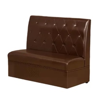 Canapé en cuir et bois massif de style rétro pour restaurant, bar à domicile et hôtel, utilisation commerciale durable, mobilier pour café