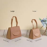 Individuell Bedruckte Faltbare Geschenkverpackungsbox aus Pappe mit Bandgriff Tragbare Leere Süßigkeitenbox für Hochzeiten