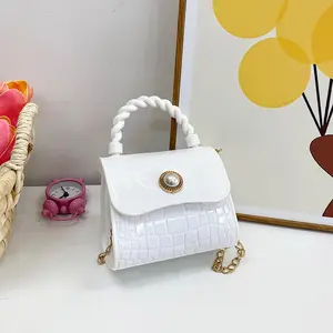 Bolso de hombro con rombos para niños, monedero, cruzado de princesa