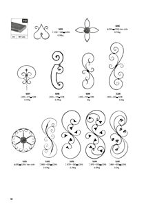 Composants de pièces de rechange en <span class=keywords><strong>fer</strong></span> <span class=keywords><strong>forgé</strong></span> lisse éléments forgés <span class=keywords><strong>volute</strong></span> décorative pour balustrade rampe Raling - Product Image 2