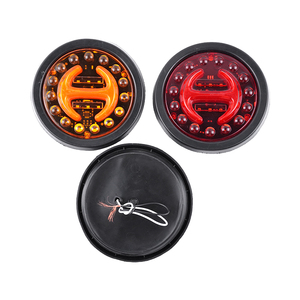 Kit de feux arrière de remorque à LED de 4 pouces, rouge, étanche, pour véhicules 24v. - Product Image 4